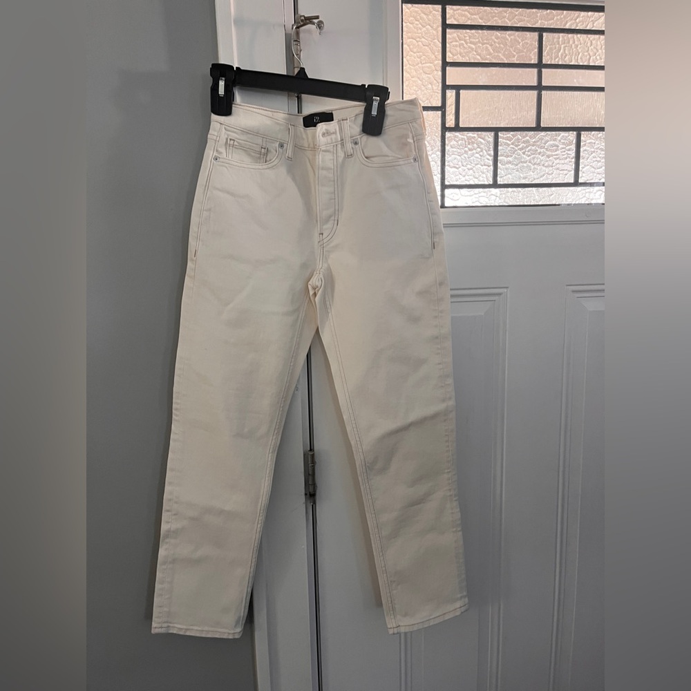NW/OT BANANA REPUBLIC CREAM COLOR STRAIGHT JEAN S 26